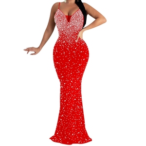 ชุดเดรสคล้องคอประดับพลอยเทียมสำหรับผู้หญิงชุดไนท์คลับสุดเซ็กซี่สินค้าออกใหม่ - Product Image 3