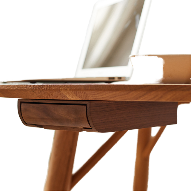 Bamboo Under-Table Hidden Drawer Storage Box Desk, Desk Study Stationery Storage Box and Tool Storage