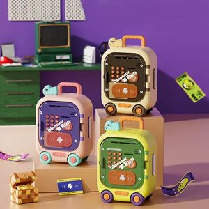 Caja de Dinero Grande 2 en 1 con Rollo Automático, Cerradura con Huella Dactilar y Contraseña, Caja Fuerte Electrónica Tipo Cajero Automático, Juguete de Simulación para Niños en Edad Preescolar - Product Image 3