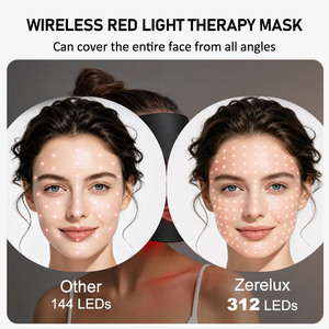 Máscara Facial LED de Silicona Inalámbrica Recargable, Portátil, con Terapia de Fotones para el Hogar y Salón, Anti-Acné y Anti-Arrugas - Product Image 3