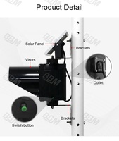 Lampu Indikator Sinyal Lalu Lintas LED Merah Profesional 200mm Tenaga Surya dan Listrik untuk Dermaga Pemuatan