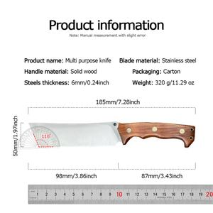 Cuchillo Táctico de Supervivencia de la Mejor Calidad Nepal Mountain Patrol para Campismo y Caza al Aire Libre, con Funda de Cuero y Madera de Calidad, OEM - Product Image 6