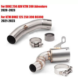 Para <span class=keywords><strong>DUKE</strong></span> 125 <span class=keywords><strong>250</strong></span> 390 Adventure RC390 2020 - 2023 sistema de escape de motocicleta silenciador modificado <span class=keywords><strong>Moto</strong></span> 51mm Tubo de enlace medio delantero - Product Image 2