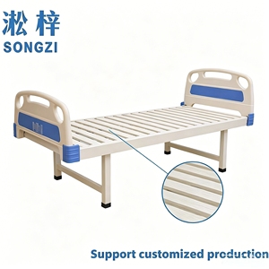 <span class=keywords><strong>Lit</strong></span> d'hôpital plat Songzi avec cadre métallique, <span class=keywords><strong>lit</strong></span> médical simple avec têtes et pieds <span class=keywords><strong>de</strong></span> <span class=keywords><strong>lit</strong></span> en ABS pour les salles d'hôpital et les cliniques, vente en gros - Product Image 3