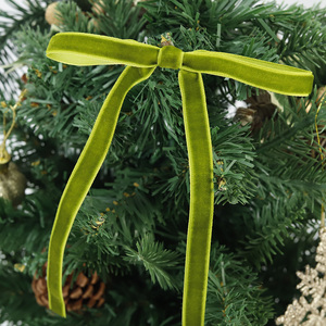 Personnalisé 0.4 pouces col de bouteille de vin décoratif pré-cravate velours <span class=keywords><strong>ruban</strong></span> arc personnalisé arbre de <span class=keywords><strong>noël</strong></span> utiliser velours <span class=keywords><strong>ruban</strong></span> arc - Product Image 3