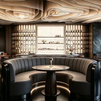 Comptoir de réception personnalisé poli pour bars, stations d'accueil invités, salons, clubs, hôtellerie, ateliers de conception, configuration d'accueil, OEM