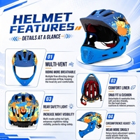 Casque intégral pour jeunes adolescents, pour moto tout-terrain, moto de rue, VTT, moto cross, casque de course Dirt Bike Crown