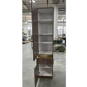 ארון מטבח אירופאי סגנון ללא מסגרת יהירות אמבטיה ארון מזווה פשתן ארון - Product Image 3