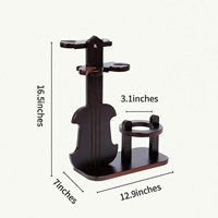 Porte-vin en bois en forme de violon, support créatif pour bouteilles et verres à vin, présentoir décoratif en bois pour bar à domicile