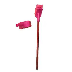 4.2 CM Durable Plastic PP and PET high quality cheap toilet brush and brush block with wooden handle