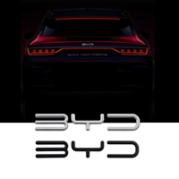 Emblème 3D en métal pour voiture BYD, autocollant de décoration de coffre arrière, emblème de coffre, autocollant de carrosserie automobile