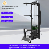 Machine d'entraînement assistée pour tractions et barres parallèles – Équipement de gym réglable à charge de plaques en acier
