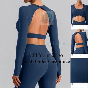 Slimming Quick Drying Yoga Suit Top <strong>Long-Sleeve</strong> T-Shirt Fitness <strong>Bolero</strong> for <strong>Women's</strong> Sports - Product Image 1