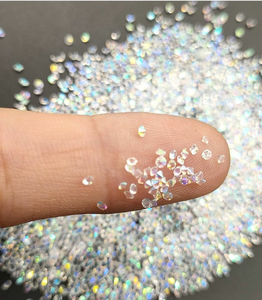 Cuentas de polvo Pixie para uñas, calcomanías de cristal 3D, joyería de diamante, decoración de diamantes de imitación con forma redonda - Product Image 3