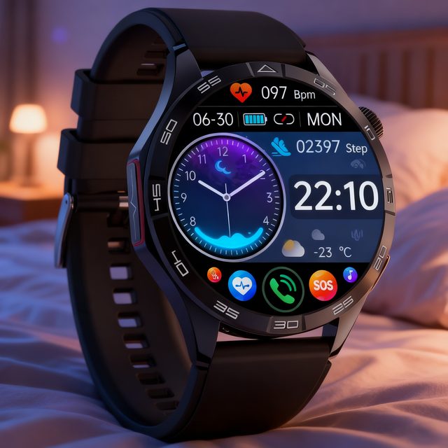 CES Sleep Aid AI Voice Assistant IP67 Smartwatch ECG PPG Heart Rate BT Call Remote Care One-Key SOS Silicone Call Reminder