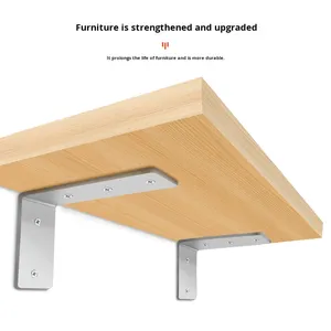 Thép không gỉ khung góc bán buôn dày góc phải 90 độ hình chữ L một mặt chải bề mặt tiêu chuẩn kết nối - Product Image 3