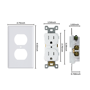 Chúng tôi tiêu chuẩn 15A 125V Chống xáo trộn Duplex ổ cắm an toàn tường ổ cắm đựng cho nhà/sử dụng thương mại - Product Image 4