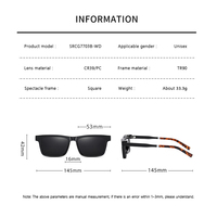 Montures TR90 de haute qualité, verres marron FL-41, unisexe, clips magnétiques 2 en 1, lunettes résistantes aux migraines, lunettes anti-lumière bleue