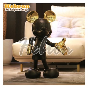 Estatua de Resina de Mickey <span class=keywords><strong>Mouse</strong></span>, Diseño de Dibujos Animados, Linda Figura Decorativa Cromada de Mickey, para Tienda, <span class=keywords><strong>Hotel</strong></span>, Hogar, de China - Product Image 2
