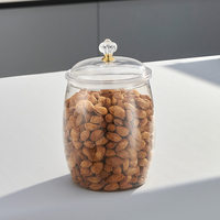 Grand pot en verre transparent rond pour cornichons, liqueur ou marinades, avec couvercle hermétique