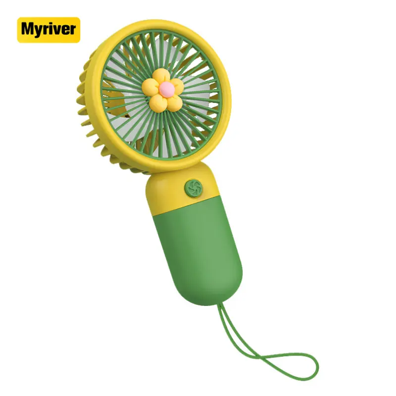 Myriver Kleine Verse Bloemen Mini Usb Opladen Handheld Kleine Ventilator Draagbare Zak Elektrische Ventilator Outdoor