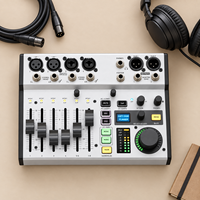 Console de mixage audio professionnelle AOFO, mixeur numérique compact avec Bluetooth pour l'enregistrement en studio et la diffusion en direct