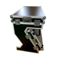 Table de DJ portable en aluminium pliable avec étui rigide et fermeture verrouillable pour événements et performances en direct