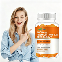 Gummies d'huile de graines de citrouille sans sucre OEM 4000mg pour le soutien de la prostate et des voies urinaires, la croissance des cheveux, supplément végétalien à marque privée