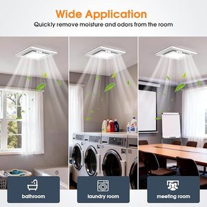 Ventilateur d'extraction en gros pour <span class=keywords><strong>salle</strong></span> <span class=keywords><strong>de</strong></span> <span class=keywords><strong>bain</strong></span> <span class=keywords><strong>avec</strong></span> lumière, idéal pour douche, toilettes, cuisine, bureau, maison – Ventilateurs <span class=keywords><strong>de</strong></span> plafond LED <span class=keywords><strong>avec</strong></span> éclairage, fabrication OEM/ODM - Product Image 6