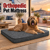 Matelas orthopédique pour chien avec design rectangulaire rembourré et housse lavable pour les marques et les distributeurs