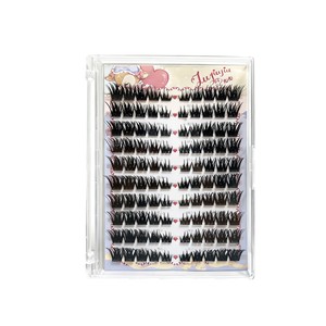 Kit de <span class=keywords><strong>Pestañas</strong></span> Autoadhesivas Sin Pegamento, Estilo Fox, Aspecto Húmedo, DIY, <span class=keywords><strong>Pestañas</strong></span> Individuales Segmentadas, Venta al Por Mayor, Marca Privada - Product Image 5