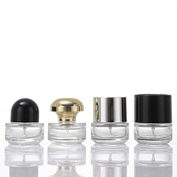 Flacon de parfum en verre transparent de 15 ml, avec grand bouchon unique et corps compact, couvercle surdimensionné de luxe, mini flacon d'échantillon de parfum