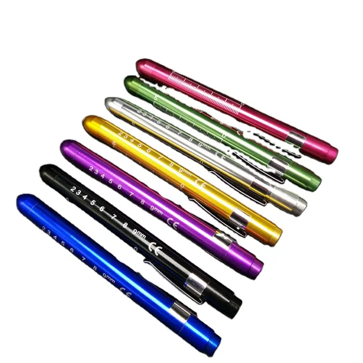The second generation of Walmart pen aluminum alloy pen lamp LED pupil lamp oral pen lamp with scale can be customized LOG