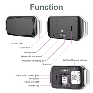 Collier GPS intelligent 4G miniature pour chiens et chats avec appels bidirectionnels, enregistrement vocal à distance, localisation et suivi en temps réel pour animaux de compagnie - Product Image 3