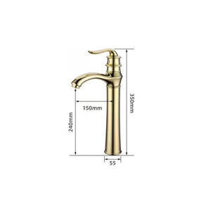 Promotion : Robinet de lavabo autoportant en laiton doré, chaud et froid, pour salle de bain - Product Image 6