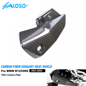 AKOSO 100% Fiber de carbone sec moto silencieux tuyau d'échappement bouclier thermique couverture pour <span class=keywords><strong>BMW</strong></span> R1250RS <span class=keywords><strong>R</strong></span> <span class=keywords><strong>1250</strong></span> <span class=keywords><strong>RS</strong></span> 2021-2023 - Product Image 1