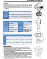 Vanne à boisseau sphérique électrique DN80 12VDC en acier inoxydable 316, commande d'eau, fournie directement par l'usine, certifiée OEM ISO9001/CE