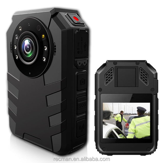 IP67 34MP HD 1080P CMOS H.265 Body Worn Camera 2.4" TFT Touch Display Night Vision Motion Detection SD Card 4G GPS WiFi Portable