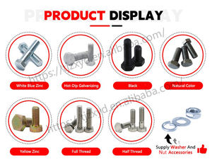 하이 퀄리티 재고 가능 ASTM A325 A490 탄소강 핫 딥 아연 도금 하프 스레드 헤비 육각 볼트 - Product Image 6