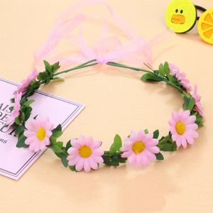 Couronne de fleurs blanche décorative, couronne florale, guirlande lumineuse <span class=keywords><strong>LED</strong></span>, couronne de fleurs, <span class=keywords><strong>bandeau</strong></span> halo pour Noël, élégante - Product Image 3