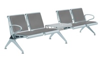 Chaise d'attente triangulaire en acier moderne SJ708LA pour hôpital, clinique, bureau, banque, aéroport, sièges de réception