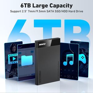 BENFEI <strong>2.5</strong> Inch SATA To USB Tool Free <strong>External</strong> <strong>Hard</strong> Drive Enclosure 6Gbps Optimized For SSD Support UASP SATA III - Product Image 3