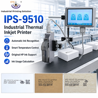 Mesin Pengkodean Inkjet IPS-9510 TIJ 2.5 Printer Inkjet Termal 12.7mm Pencetak Barcode QR Tanggal Inline untuk Karton