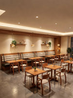 Ensembles de mobilier de restaurant moderne et minimaliste en PVC : banquettes, tables et combinaisons de canapés commerciaux personnalisables pour cafés