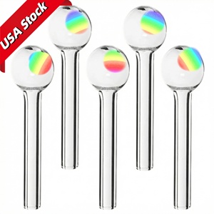 Tubo de Vidrio en Forma de Piruleta de 4 Pulgadas con Bola de Burbujas, de Borosilicato de Alta Calidad, ¡Gran Venta en EE. UU.! En Stock - Product Image 1