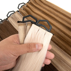 Vente chaude 12A russe Remy donneur unique cheveux vierges bruts plus longs rapport de cheveux point culminant Piano couleur Double trame plate dessinée - Product Image 3