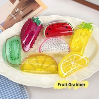 Best verkochte schattige fruitvormige acryl haarclips: watermeloen, aardbei, ananas, haai clip voor de zomer, groothandel voor vrouwen