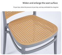 Chaise de salle à manger en plastique, meuble de maison moderne en polypropylène, café Pp, vente en gros,