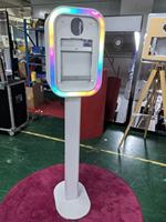 Offre Spéciale : Kiosque à Selfie avec Anneau Lumineux, Support LED pour iPad, Coque Portable pour Photobooth iPad avec Flight Case