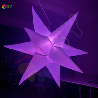 Ballon étoile suspendu gonflable Décoration de scène de fête portable Gonflable avec éclairage LED coloré